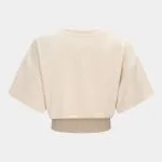 Contrast Asymmetrical Round Neck Two-Piece Short Sleeve Top – Wrena