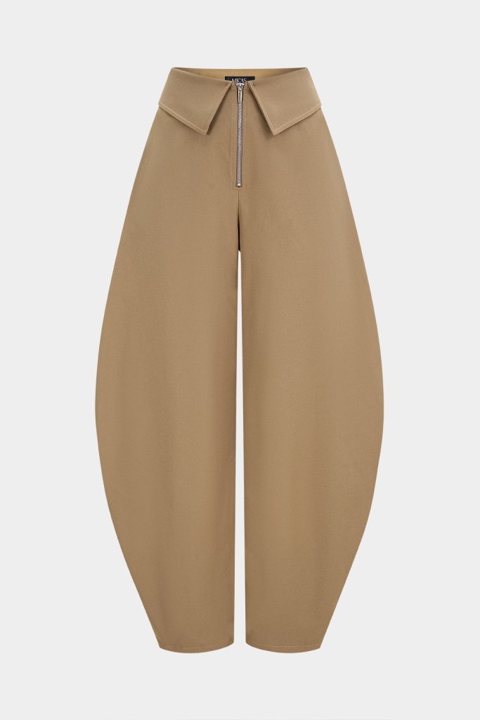 Zipper Wide Leg Pants