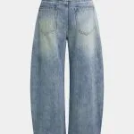Denim Napoleon Button Horseshoe Jeans – Wrena