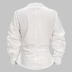 Button Irregular Ruched Long-Sleeve Shirt – Wrena