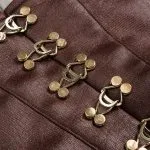 Linen Patchwork Metallic Buckle Long-Sleeve Shirt – Wrena