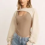 Contrast Two-Piece Long Sleeve Bodysuit – Wrena