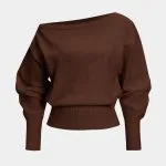 Knit One Shoulder Asymmetrical Long-Sleeve Top – Wrena