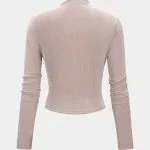 Ruched Wrinkle Long Sleeve Top – Wrena
