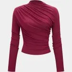 Ruched Wrinkle Long Sleeve Top – Wrena