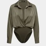 Patchwork Satin Bodysuit – Wrena
