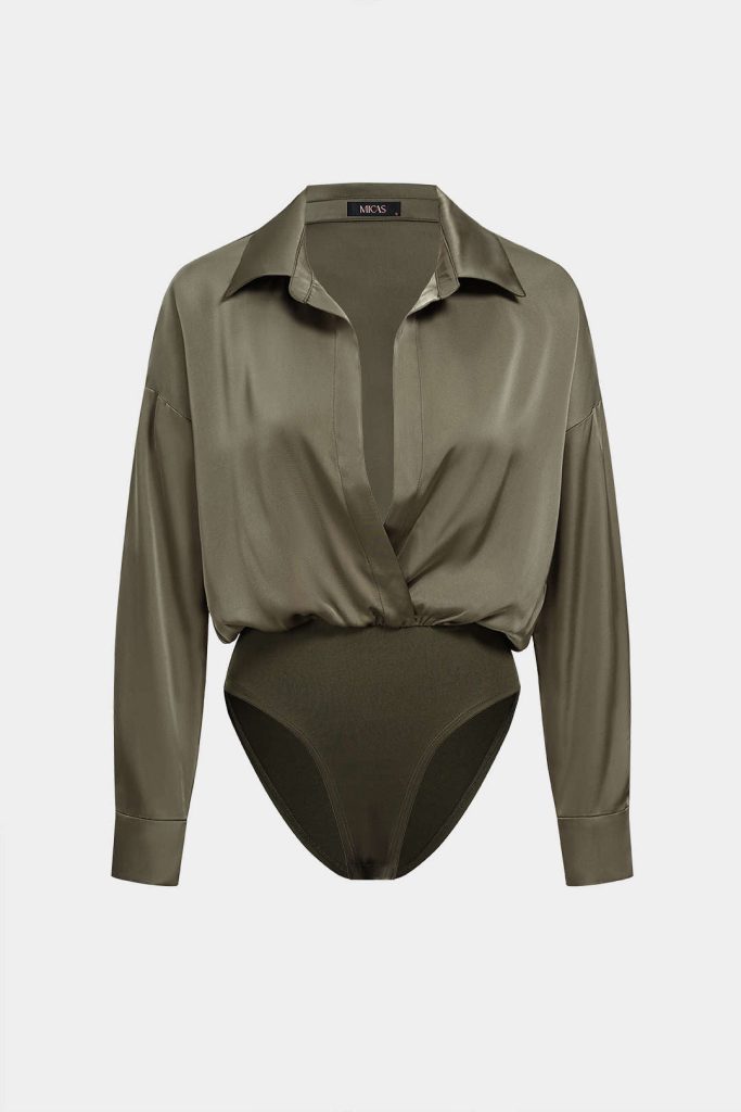 Patchwork Satin Bodysuit