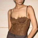 Mesh Sheer Patchwork Bustier Corset Slip Sleeveless Bodysuit – Wrena