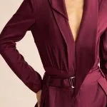Notched Lapel Asymmetrical Long Sleeve Bodysuit – Wrena