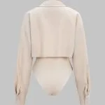 Patchwork Button Long Sleeve Bodysuit – Wrena