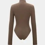 Round Neck Tie Front Long-Sleeve Bodysuit – Wrena