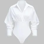 Solid Patchwork Long Sleeve Bodysuit – Wrena