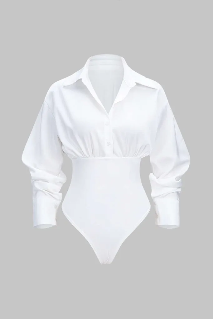 Solid Patchwork Long Sleeve Bodysuit – Wrena