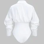 Solid Patchwork Long Sleeve Bodysuit – Wrena