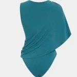 Asymmetrical Ruched Round Neck Sleeveless Bodysuit – Wrena