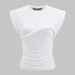 Solid Twist Round Neck T-Shirt – Wrena