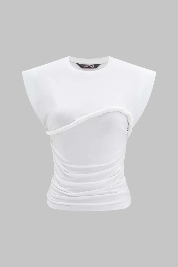 Solid Twist Round Neck T-Shirt – Wrena