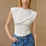 Solid Twist Round Neck T-Shirt – Wrena