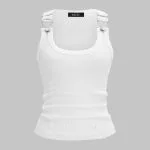 Metallic Round Neck Tank Top – Wrena