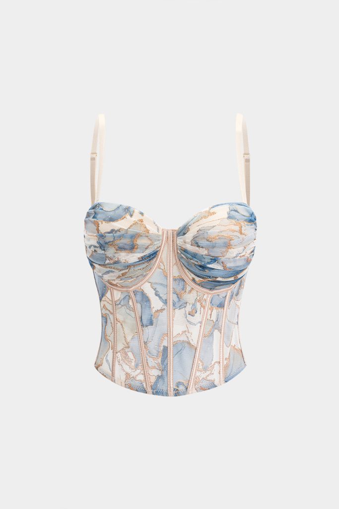 Floral Print Corset Cami Top