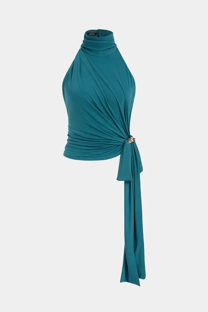 Asymmetrical Knotted Tank Top – Wrena