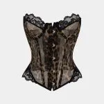 Leopard Print Mesh Patchwork Tube Top – Wrena