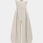 Crossed Cut Out V-Neck Sleeveless Jumpsuit – Wrena